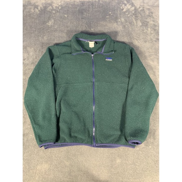 L.L. Bean Other - Vintage L.L. Bean Synchilla Snap-T Fleece Jacket Full Zip 90s Green Mens M L